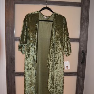 Lularoe Shirley Green Velvet